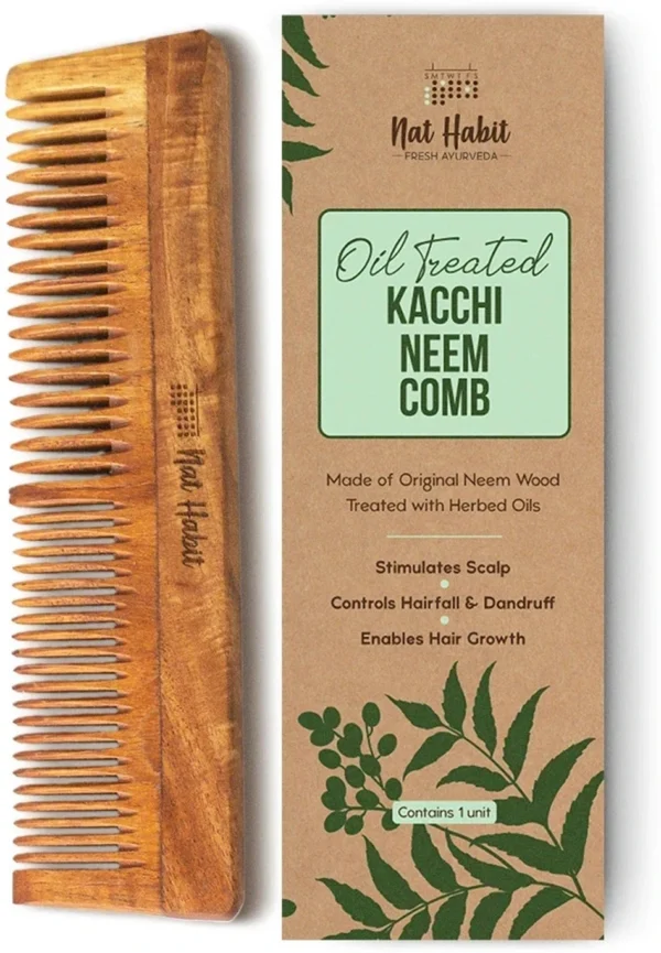 Dual Tooth Kacchi Neem Comb